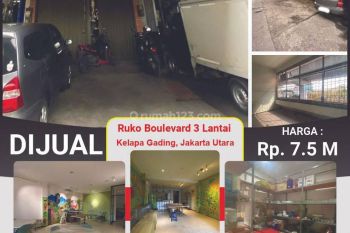 Ruko Strategis Boulevard 3 Lantai, Kelapa Gading