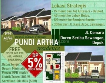 Dijual rumah syariah murah diskon besar 30 juta rupiah langsung dapat hadiah