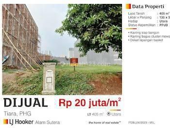 Dijual Tanah Kavling 405 M2 Cluster Mewah Tiara Phg Gading Serpong Tangerang