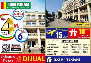 Dijual Ruko Pallazo Kemayoran