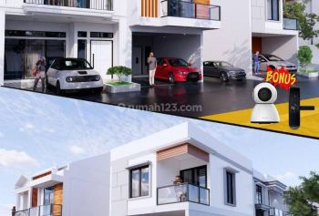 Rumah mewah 2 lantai di Pemuda Rawamangun, SHM. Bebas banjir, akses 2 mobil. ke