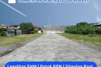 Tanah Kavling Kediri Dekat Kampus Brawijaya SHM Pekarangan