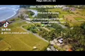 TANAH VIEW PANTAI RANGKAN DAN SAWAH KEREN SIAP BANGUN VILLA