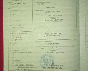 TANAH LUAS Ideal untuk Perumahan di Kebonagung Balerejo Madiun