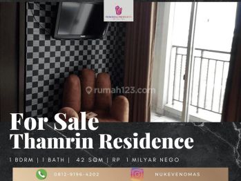 Dijual Apartement Thamrin Residence 1 BR Furnished View Gi Timur