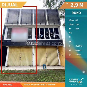 Ruko 2 Lantai Poros Jalan Letjend S Parman Malang