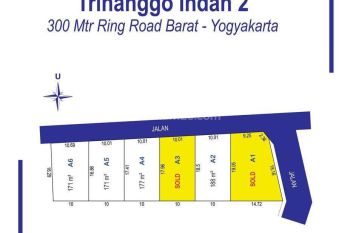 Tanah 171m2 Trihanggo Jogja Sangat Cocok Investasi
