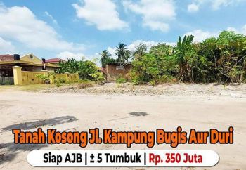 Jual Tanah 5 tumbuk Lokasi Jalan Kampung Bugis Aur Duri