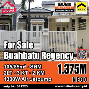Dijual Rumah Siap Huni Di Buah Batu Regency Dkt Akses Gerbang Tol