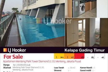 Apartemen Menteng Park Tower Diamond Lt.10, Menteng, Jakarta Pusat
