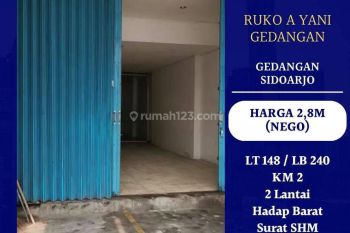 Jual Sewa Ruko A Yani Gedangan Sidoarjo Dkt Raya Sukodono Puri Surya Jaya