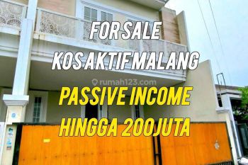 DIJUAL RUMAH KOS AKTIF di BUNGA BUNGA SOEKARNO HATTA MALANG FULL PENGHUNI KOS