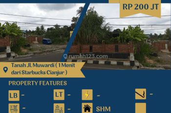 Disewakan Lahan 900 Meter di Jalan Raya Bypass Muwardi, Cianjur