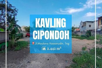 Tanah Kavling 2442 m² Cipondoh Poris Tangerang. Pinggir Jalan