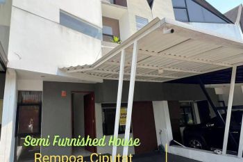 Rumah Cluster Furnished Siap Huni di Rempoa, Akses Strategis. Lt.72 Lb.85