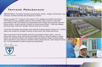 Investasi Gudang Tritonville di Batuceper Tangerang