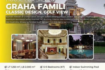 Rumah Mewah Graha Famili Design Classic Golf View, Kolam Renang