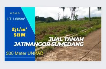 Jual Tanah Jatinangor Murah 300 meter Kampus UNPAD Siap Bangun SHM