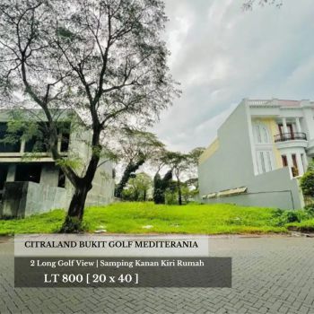 Dijual Kavling 2 Golf View Bukit Golf Mediterania Citraland Surabaya