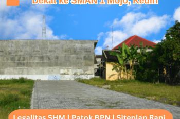 Tanah Kapling Kediri Dekat Jembatan JWK SHM Perunit Include Fasum