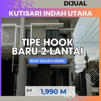 Tipe Hook Row 4 Mobil rumah Minimalis 2 Lantai Kutisari Indah