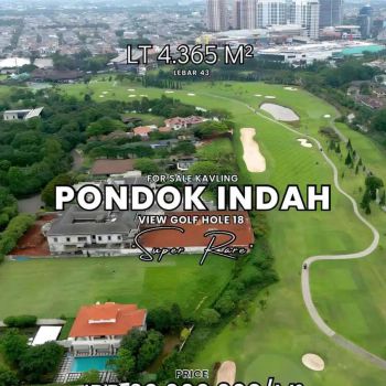 Kavling siap bangun di Bukit Golf Pondok Indah satu2 nya hadap Selatan