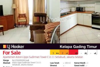 Apartemen Aston Lippo Sudirman Tower C Lt.11 Setiabudi, Jakarta Selatan