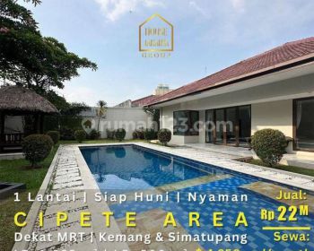 Rumah Nyaman Siap Huni Cipete Area. Dekat Mrt, Kemang Simatupang.