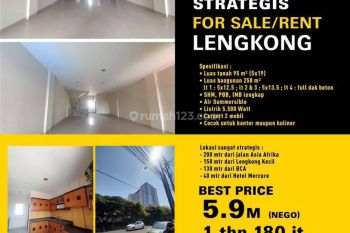Dijual/Disewakan Ruko di Lengkong