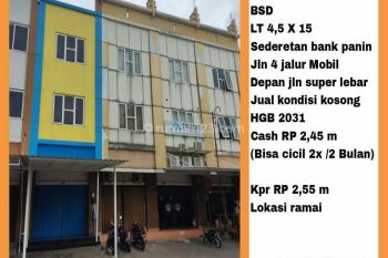 Dijual Ruko 3lantai Golden Bulevard Bsd