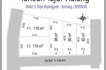 Bersegeralah Selagi 1,7 Jutaan/m, Tanah Tajur Halang Akses Mudah Jl Raya Bomang