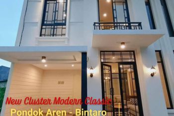Rumah Baru Klasik Modern Ada 28 Unit, Lt.65 Lb.130 Pdk Aren - Bintaro
