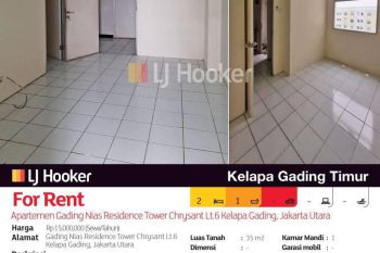 Apartemen Gading Nias Residence Tower Chrysant Lt.6 Kelapa Gading, Jakarta Utara