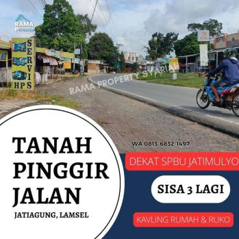 TANAH KAVLING MURAH PINGGIR JALAN KARANG SARI JATI AGUNG BISA KREDIT