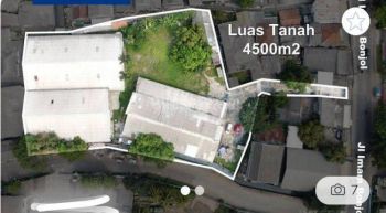 Gudang di Jl. Imam bonjol. Karawaci. Tangerang Butuh Renovasi SHM 4585 m2