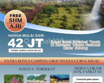Tanah Murah Dekat Area Wisata di Ciater Subang