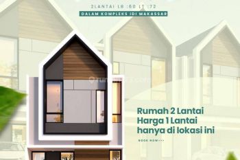 Dijual Rumah 2 Lantai Harga 1 Lantai di Kompleks Idi Tello Baru
