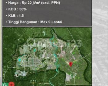 Kavling komersil pinggir jalan raya utama di Bsd