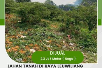 Dijual Cepat Lahan Tanah Jalan Raya Leuwiliang, Bogor. Jawa Barat
