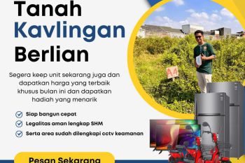 cari tanah kavling yang strategis?diberlian residence saja