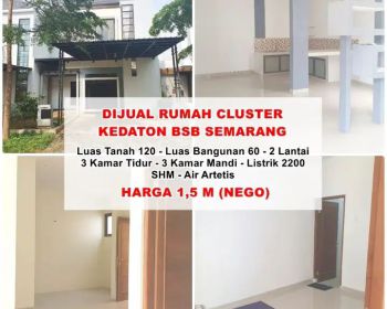 Jual Rumah 2 lantai Kedaton BSB Ngaliyan Mijen nego smape deal