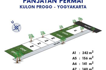 8 Menit Stasiun Wates, Tanah Jogja 1 Jt-an