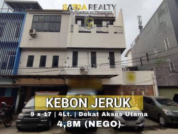 Ruko 4 Lantai Bonus Bangunan Dekat Kebon Jeruk Raya Cocok Untuk Kantor