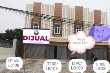 Ruko Baru Siap Pakai Pinggir Jalan Dekat Toll Bekasi Timur