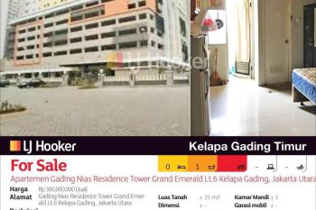 Apartemen Gading Nias Residence Tower Grand Emerald Lt.6 Kelapa Gading, Jakarta