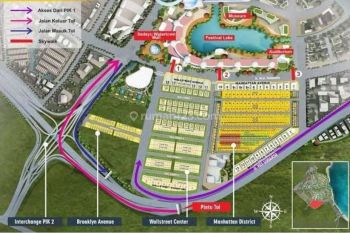 Disewakan tanah komersil pik 2 Wall Street Avenue