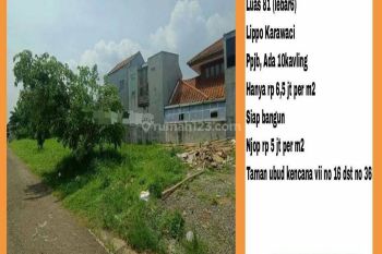 Dijual Kavling Badan Luas 81 lebar6 Lippo Karawaci