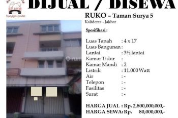 Dijual Dan Disewa Ruko Taman Surya 5 Kalideres Jakarta Barat