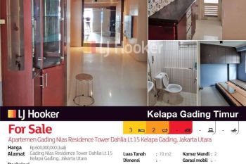 Apartemen Gading Nias Residence Tower Dahlia Lt.15 Kelapa Gading, Jakarta Utara