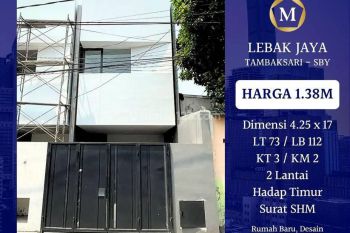 Rumah Mewah Baru Minimalis Lebak Jaya Tambaksari Surabaya Timur Dkt Kenjeran